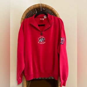 1997 Walt Disney World 25 Year Anniversary Quarter Zip Sweatshirt Mickey Mouse